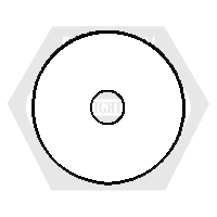 1"x4"x3/8" ROUND PLATE WASHER HDG 