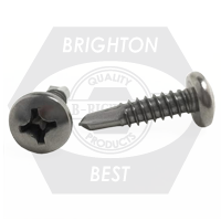 #10-16x3/4",(FT) FLAT HEAD SQUARE,#3 POINT BSD SELF DRILLING SCREWS HARDENED STAINLESS STEEL 410 