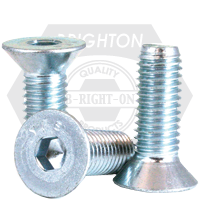 M8-1.25x20 MM,(FT) FLAT SOCKET CAP SCREW 12.9 DIN7991 MECHANICAL ZINC CR+3