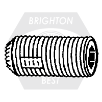 5/16"-18x3/8" KNURLED CUP POINT LOC-WEL SOCKET SET SCREW, KNURLED CUP POINT, PLAIN 