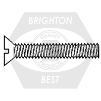 1/4"-20x3/4" FLAT HEAD SLOT MACHINE SCREW BRASS 