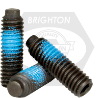 1/2"-13x1/2" SOCKET SET SCREWS 1/2 DOG POINT COARSE NYLON-PATCH THERMAL BLACK OXIDE 