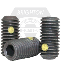 3/8"-16x1 3/4" SOCKET SET SCREWS CUP POINT COARSE NYLON-PELLET THERMAL BLACK OXIDE 