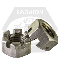 7/16"-14 SLOTTED FINISHED HEX NUTS PLAIN 