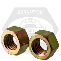 1 1/4"-12 FINISHED HEX NUTS GRADE 8 FINE MED. CARBON ZINC-YELLOW CR6 