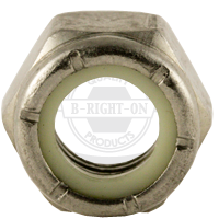 1"-8 UNC NU (HEAVY) NYLON INSERT LOCKNUTS COARSE STAIN A2 18-8