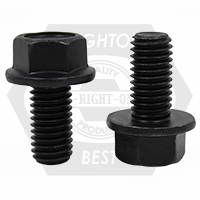 1/2"-13x4 1/2",(PT) GRADE 8 INDENTED HEX FLANGE SCREW FRAME BOLT BLACK PHOSPHATE & OIL