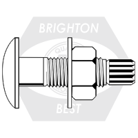 3/4"-10x2 3/4" A490 ROUND HEAD T.C.BOLT PLAIN W/ A563 DH HVY HEX NUT & RND F436 USA