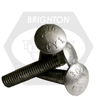 3/8"-16x9",6" THD UNDER-SIZED CARRIAGE BOLTS A307 GRADE A COARSE HDG