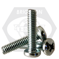 1/4"-20x1 1/4",(FT) MACHINE SCREW PAN HEAD PHILLIPS ZINC CR+3
