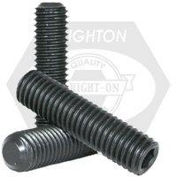 5/16"-24x1/4" NON-STANDARD SOCKET SET SCREWS FLAT POINT FINE THERMAL BLACK OXIDE 