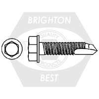 1/4"-28x3" INDENT HWH,HVY DUTY #5 POINT TEKS SELF DRILLING SCREWS INCH , BULK- CLIMASEAL