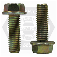 M6-1.00x40 MM,(PT) HEX FLANGE SCREW NON SERRATED DIN 6921 10.9 ZINC YELLOW CR+6 