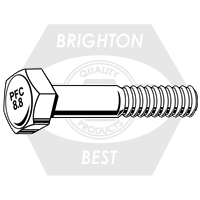 M20-2.50x65 MM METRIC CL8.8 HEX CAP SCREW, ZINC 