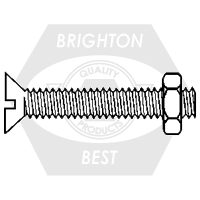 1/8"-32x2" ROUND HEAD SLOT STOVE BOLT WITH M/S NUT, ZINC CR+3 