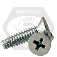 1/4"-20x1 3/4",(FT) FLAT HEAD PHIL THREAD CUTTING SCREWS TYPE F ZINC CR+3 