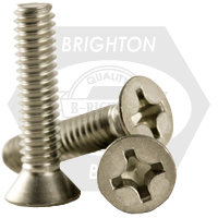 #6-32x3/8",(FT) UNC UNDERCUT MACHINE SCREWS PHILLIPS FLAT HEAD COARSE STAINLESS A2 18-8