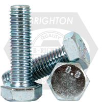 M16-2.00x140 MM,(PT) DIN931 / ISO4014 HEX CAP SCREWS 8.8 COARSE MED. CARBON ZINC CR+3