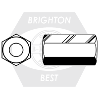 3/4"-10xW1"xL2 1/4" HEX COUPLING NUTS A563 GRADE A PLAIN 