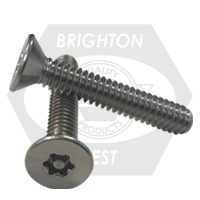 #8-32x3/8",(FT) MACHINE SCREWS 6-LOBE PIN-IN FLAT HEAD STAINLESS A2 18-8
