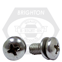 #4-40x3/4" ,(FT), SPRING LOCK WASHER MACHINE SCREW PAN HEAD PHILLIPS SEMS STAINLESS A2 18-8